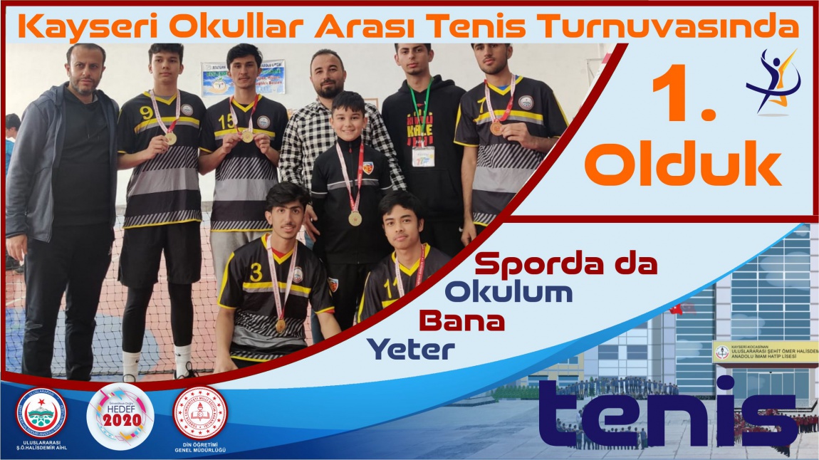 Kayseri'de Liseler Arasında Düzenlenen Tenis Turnuvasında Birinci Olduk
